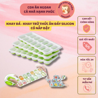 Khay Trữ Đông Có Đế Silicon Tiện Lợi Lấy Ra Dễ Dàng, Có Nắp Đậy