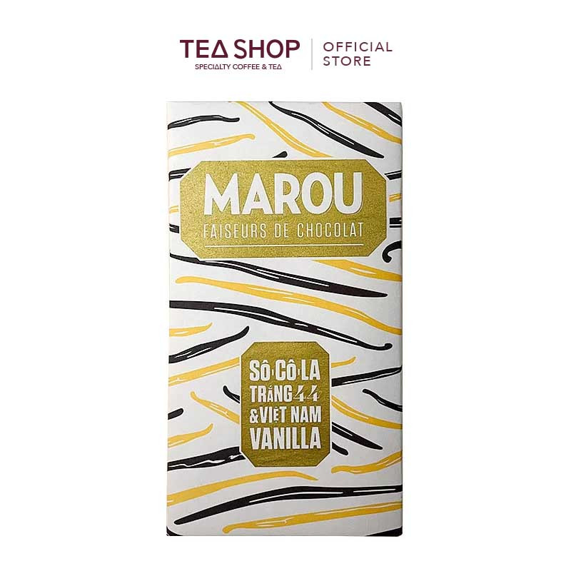 MAROU: Socola Trắng Vanilla 44% - Thanh 80g