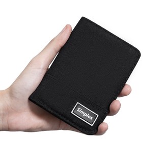 Ví vải & da simples brand modern wallet - đứng