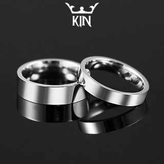 Nhẫn Nam Nữ Trơn Basic Plain Ring Kin Accessories Nhẫn Tròn Thép Titan Không Gỉ Thời Trang Unisex Phong Cách Đơn Giản