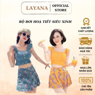 Bộ tắm 2 chi tiết áo cánh tiên LAYANA cao cấp màu vàng, hồng, xanh - Trẻ trung, năng động, nữ tính _LAYANA SORE