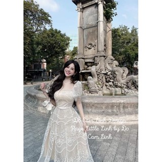 Đầm trắng dáng dài. 13kg