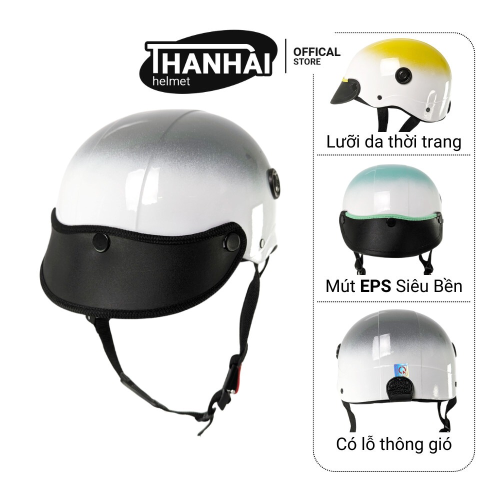 Mũ Bảo Hiểm 1/2 Sơn Phối 2 Màu Ombre Giá Rẻ - Nam Nữ