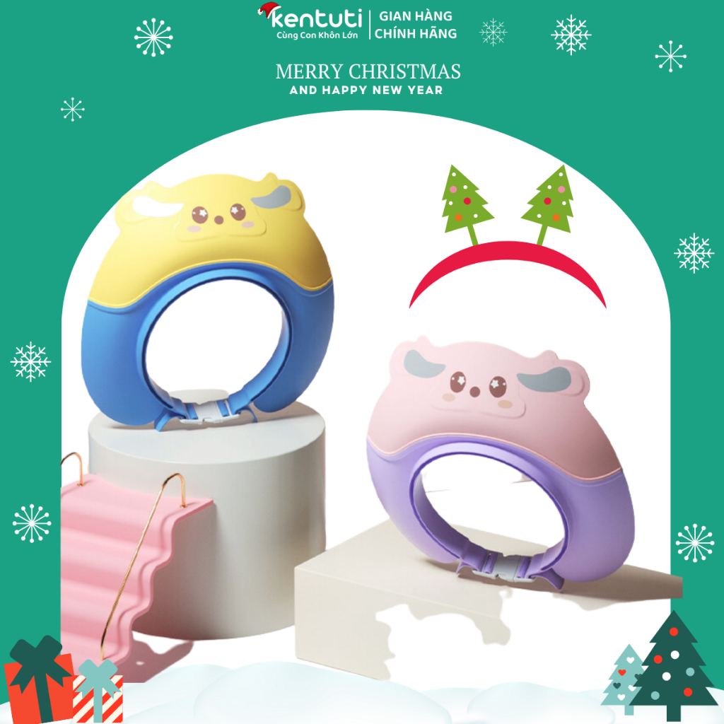 Mũ Gội Đầu Chắn Nước Bảo Vệ Tai Cho Bé 0 - 6 Tuổi Kentuti Có Thể Điều Chỉnh Kích Thước Theo Vòng Đầu Của Bé