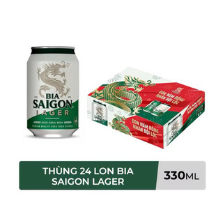 Now ship -thùng 24 lon bia saigon lager 330ml