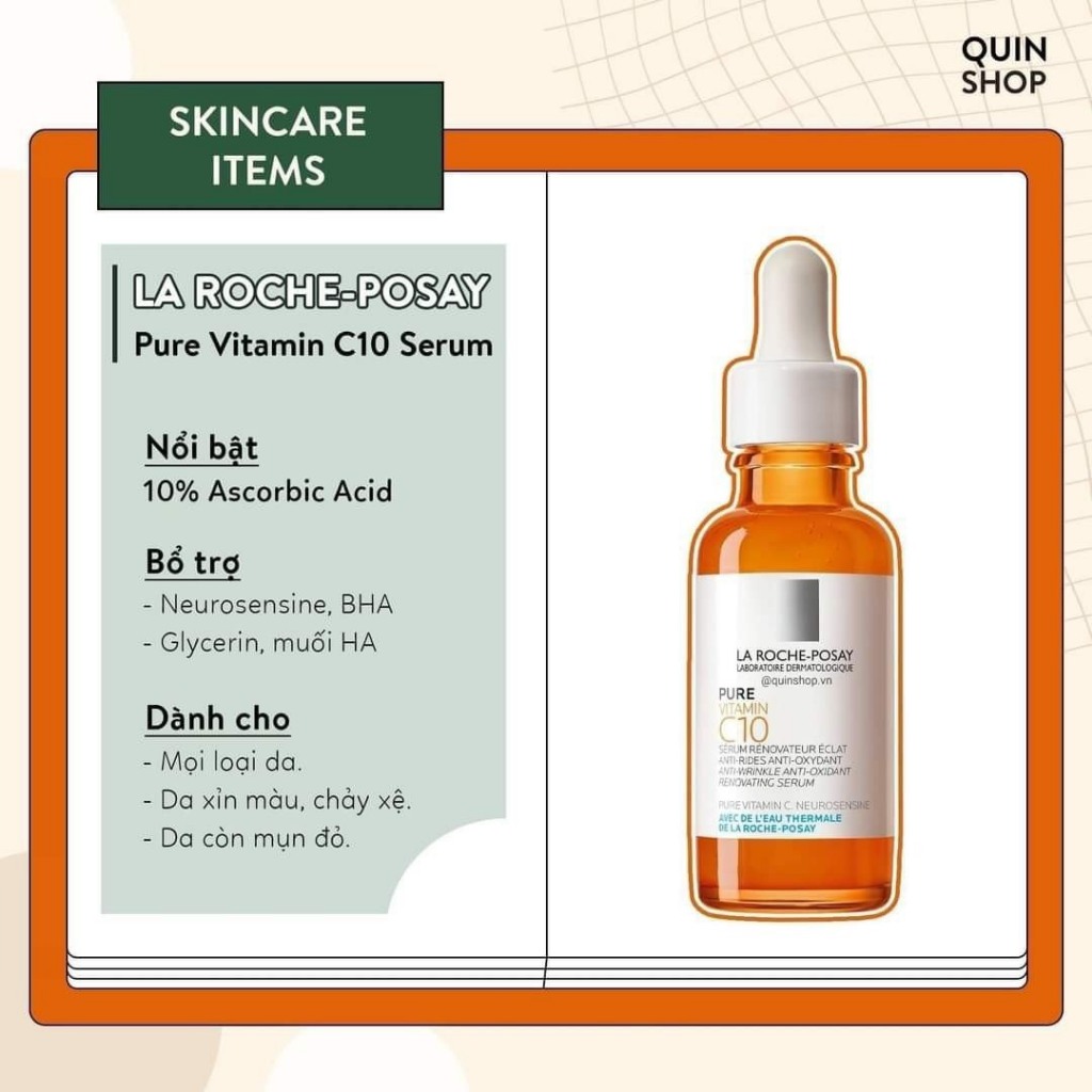 Tinh Chất La Roche-Posay Làm Sáng & Đều Màu Da 30ml Pure Vitamin C10 Serum, sacdep_hcm