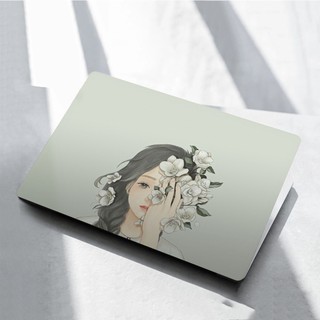 Miếng Dán Skin Laptop Mẫu Cô Gái cho Laptop Dell Asus Acer Lenovo Thinkpad Sony Vaio Lg Hp in cắt sẵn theo yêu cầu