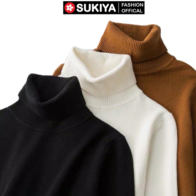 Áo Len Nam Cổ Lọ SUKIYA Kiểu Dáng Hàn Quốc Unisex Chất Liệu Len Lông Thỏ Mềm Mại, Đủ Size AL14