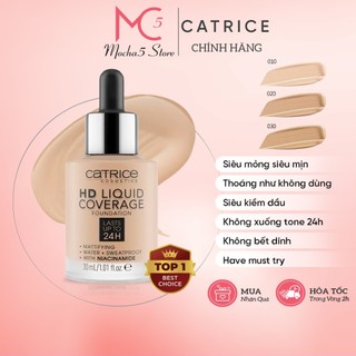Kem nền Catrice HD 24h Liquid Coverage Foundation mịn da KIỀM DẦU hoàn hảo che phủ cao