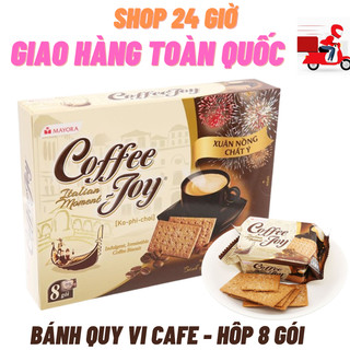 Coffee joy bánh quy phủ đường vi cà phê hộp 8 gói