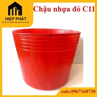 Chậu nhựa đỏ c11 / c11 lớn trồng hoa tết, trồng rau, trồng cây