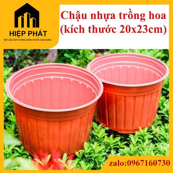 Chậu trồng cây màu nâu đỏ có vành ( C170*R230)