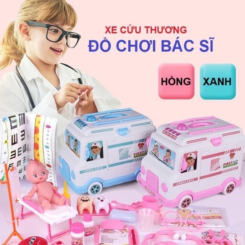 Đồ Chơi Bác Sĩ Cho Bé - Đồ Chơi Bác Sĩ Phiên Bản Xe Cứu Thương
