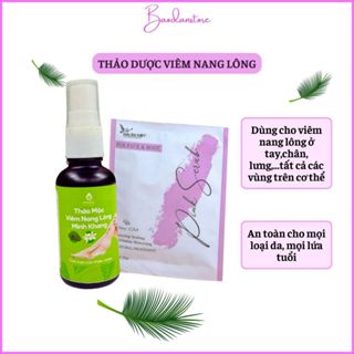 Viêm nang lông, viêm lỗ chân lông- thảo mộc viêm lỗ chân lông minh khang, dưỡng da cho mọi tuổi-30ml