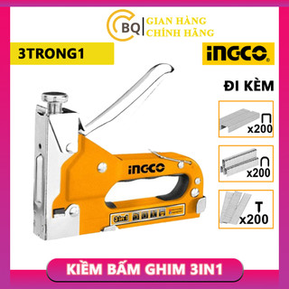 Kiềm bấm ghim đa năng INGCO HSG1405 dụng cụ bấm ghim có điều chỉnh tăng lực bấm ghim thẳng ghim U