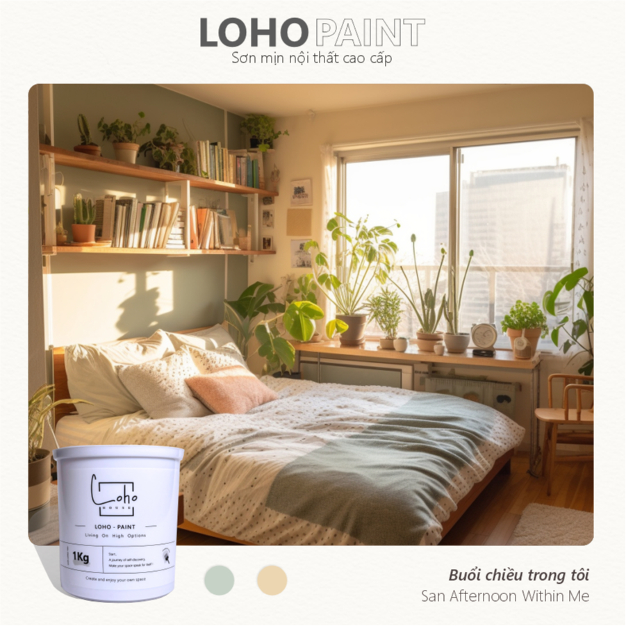 Sơn tường nội thất Loho House | Chủ đề: Buổi chiều trong tôi | Sơn nước cao cấp Loho-paint tone màu 