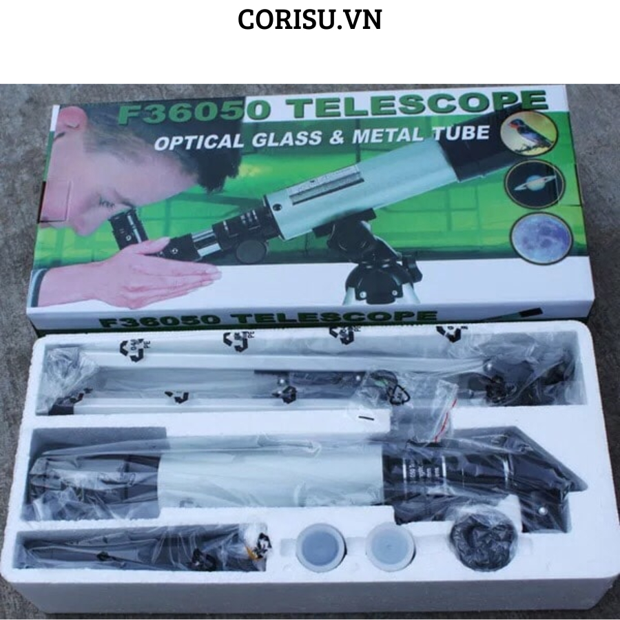 Kính thiên văn Corisu F36050 phóng đại tối đa 90 lần, kính viễn vọng trẻ em quan sát trời đêm | BigBuy360 - bigbuy360.vn
