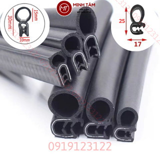 Gioăng Chữ U Có Rãnh Khí - Gioăng Cửa, Cốp Xe Tải, Tủ Điện, Tủ Sắt