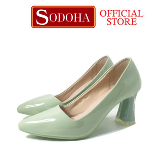 Giày cao gót nữ sodoha sdh-s22 màu xanh ngọc