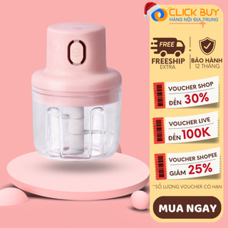 Máy Xay Mini Sạc Điện Có Cổng Sạc Usb, Nhỏ Gọn Tiện Ích Dễ Sử Dụng Xay Hành Tỏi Rau Củ Quả Thể Tích 250ML