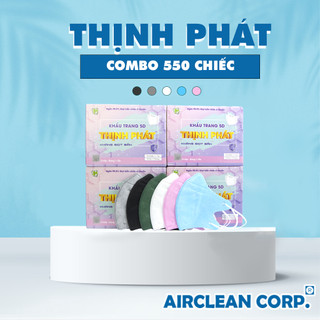 Khẩu Trang 5D Thịnh Phát - Thùng 550 Chiếc 3 Lớp Kháng Khuẩn, Chống Bụi Mịn