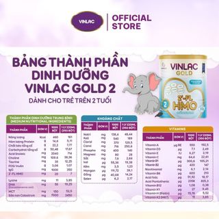 [Combo 2 Lon] Sữa Bột Vinlac Gold số 2 900g