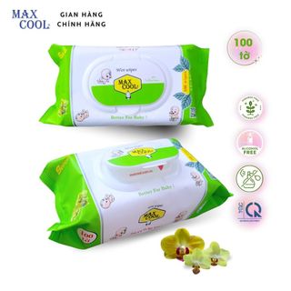 24 gói khăn ướt 100 tờ  MAX COOL - không hương