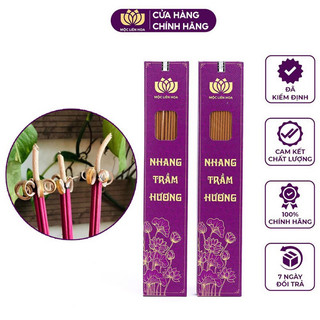 Nhang Liên Hoa hộp 5 cây, nhang tài lộc nở hoa khai sáng phát tài phát lộc hương nhang tết Mộc Liên Hoa