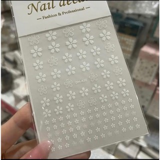 Sticker hoa dán móng 3d trang trí móng