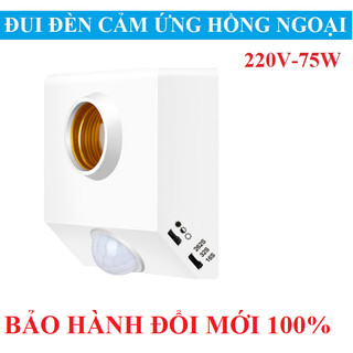 COMBO 2 ĐUI ĐÈN CẢM ỨNG CHUYỂN ĐỘNG, đui đèn cảm biến hồng ngoại