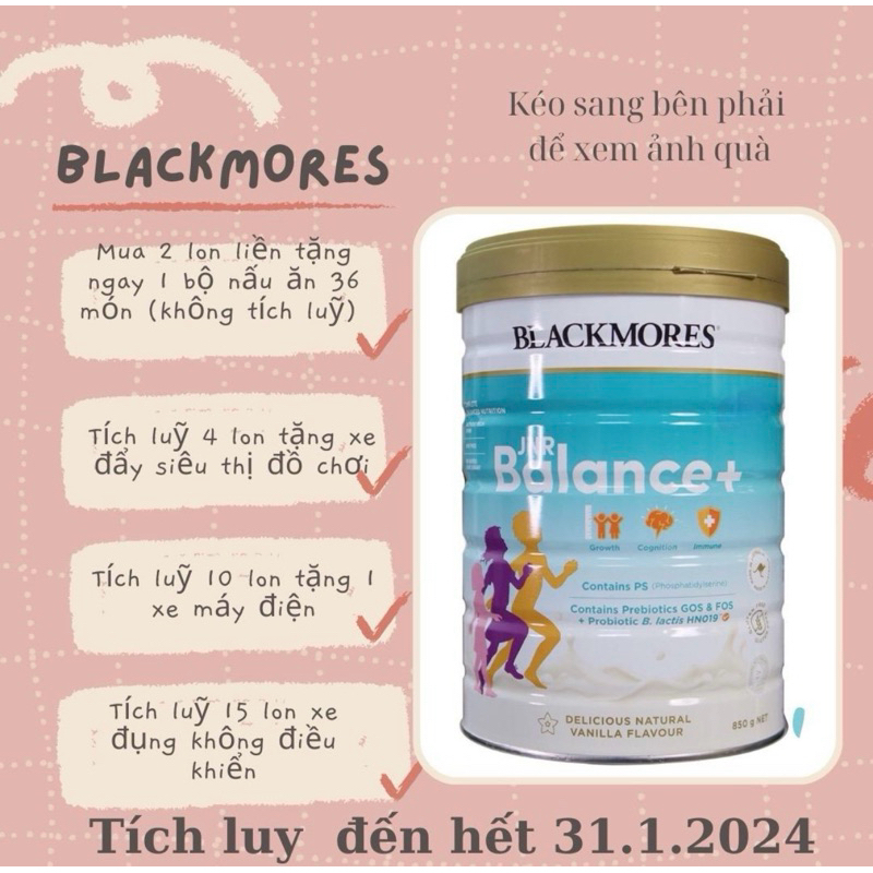 Sữa Blackmores JNR Balance + 850gr (cao năng lượng úc)