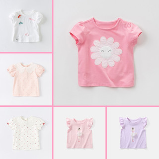 BST Áo hè thun cotton hoạ tiết dễ thương cho bé gái P1 - TOPZKIDS