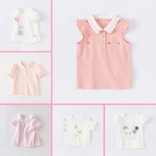 BST Áo hè thun cotton hoạ tiết dễ thương cho bé gái P3 - TOPZKIDS