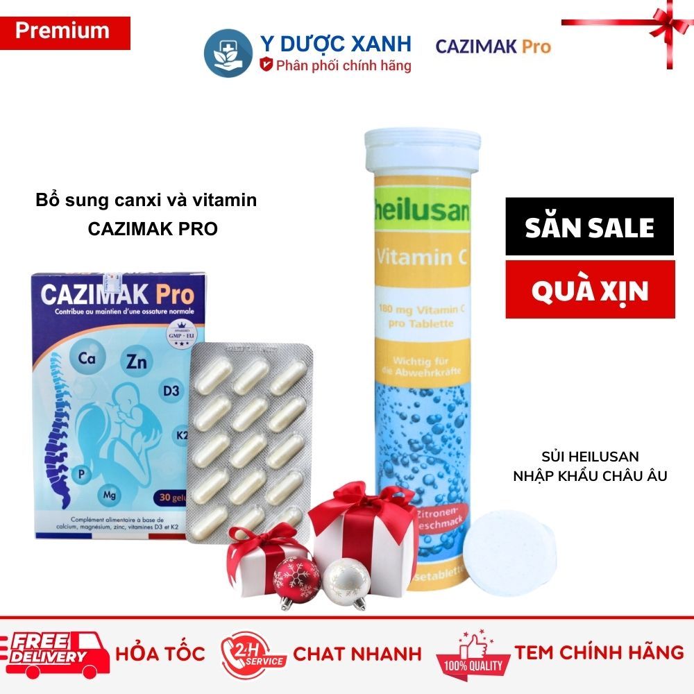 CAZIMAK PRO, 30 viên, Viên uống bổ sung canxi cho bà bầu - Y Dược Xanh