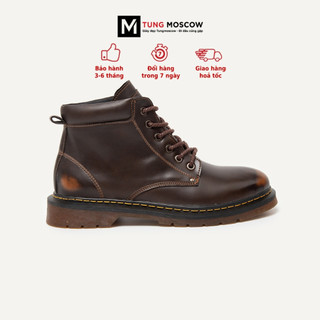 Giày da đốc nam cao cổ mạnh mẽ Tùng Moscow da bò cao cấp mũi cứng bảo hộ chống va đập - SP004367