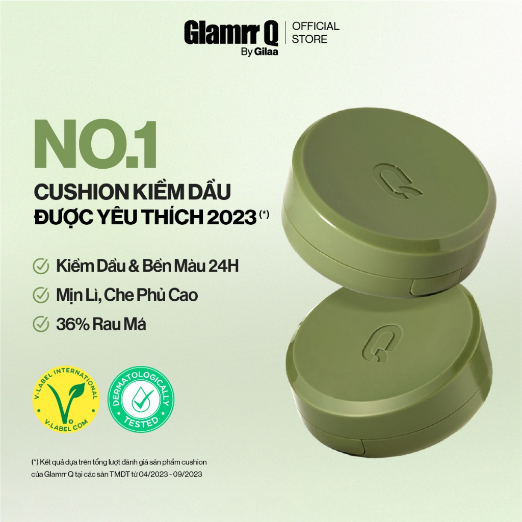 Siêu Phấn Nước Che Phủ GLAMRR Q Vegan Super Cover Cushion SPF50+/PA+++ (1 lõi x 15g)