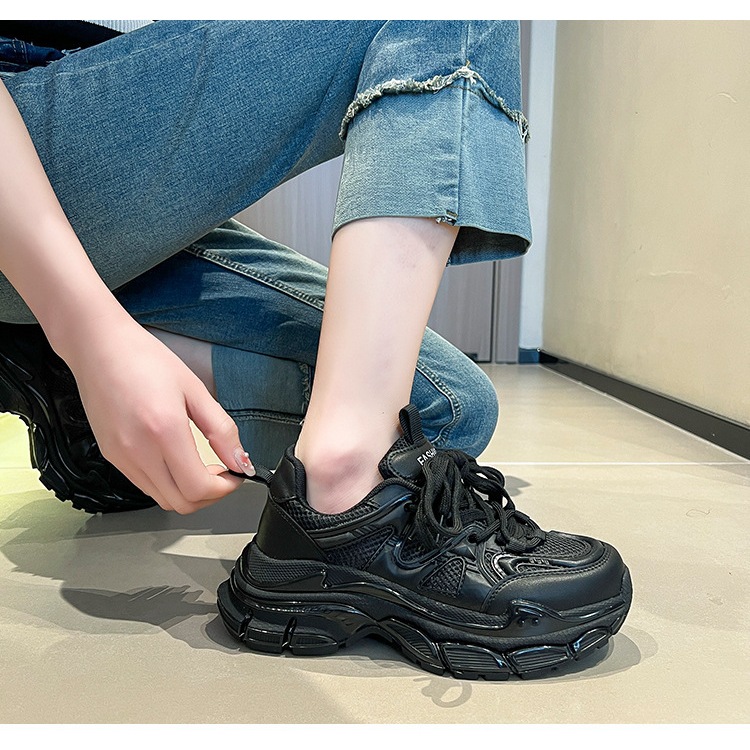 Giày thể thao nữ đế cao - giày vải thể thao nữ ST88 2023 thời trang - Giày sneaker độn đế 6cm