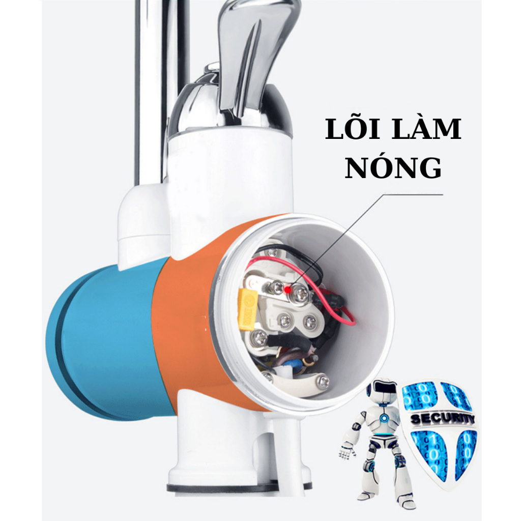 Máy Nước Nóng Lạnh Lắp Đặt Tại Vòi KAW Làm Nóng NHANH Trong 3 Giây Cảm Biến Chống Giật An Toàn - Bảo Hành 12 tháng