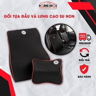 Bộ Gối Tựa Đầu Và Gối Tựa Lưng Cao Su Non Cao Cấp Siêu Đàn Hồi - Chất Lượng Cao
