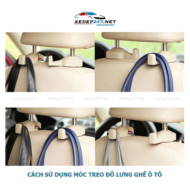 Móc treo ghế ô tô, móc treo đồ tựa đầu xe hơi