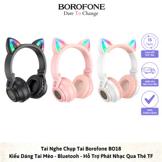 Tai nghe chụp tai borofone bo18 cat ear bảo hành 12 tháng
