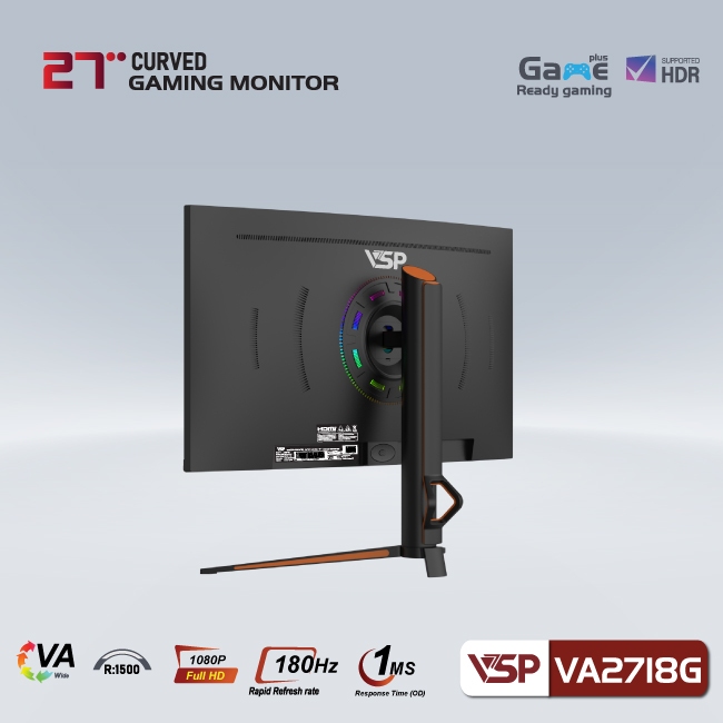 Màn Hình Cong VSP R1500- VA2718G - 180hz - 1ms
