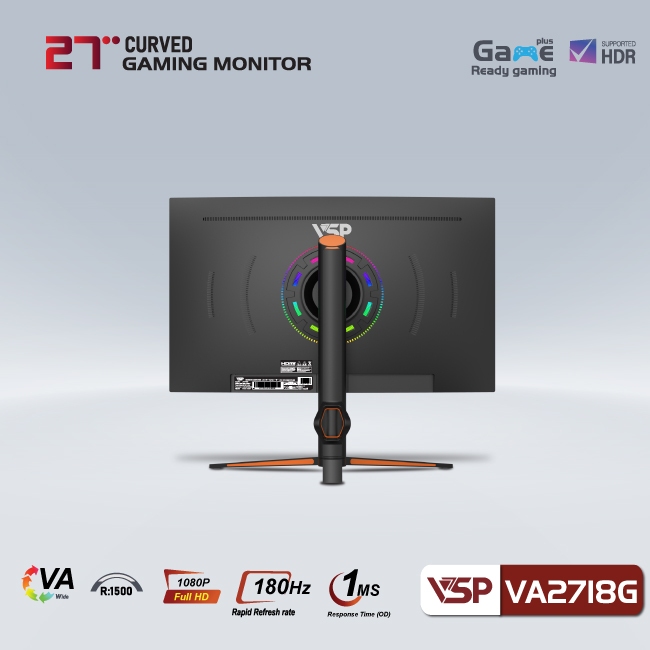 Màn Hình Cong VSP R1500- VA2718G - 180hz - 1ms