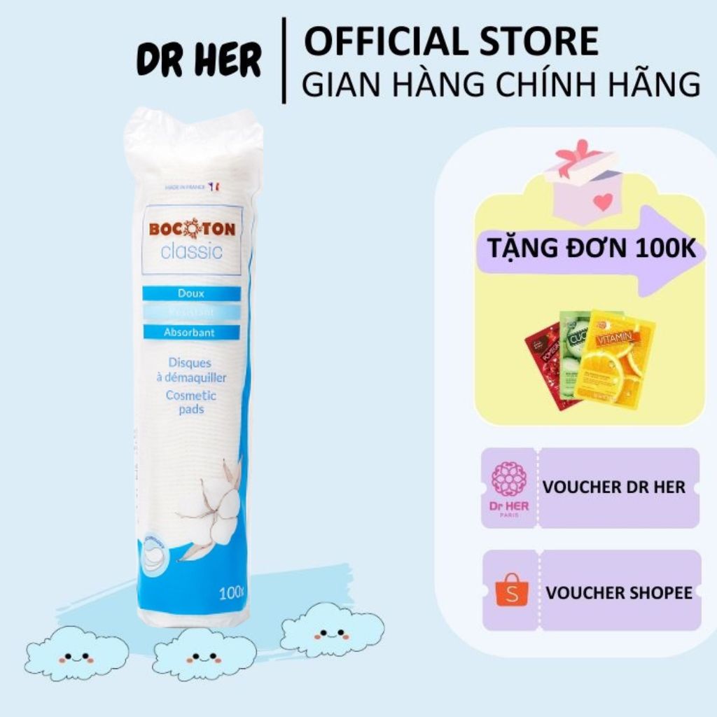 Bông tẩy trang BOCOTON 80 miếng