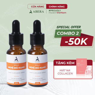  Serum Nghệ Đỏ Nano Abera 15ML Làm Mờ Mọi Loại Thâm Mụn, Thâm Quầng Mắt , Tinh Chất Dưỡng Trắng Da