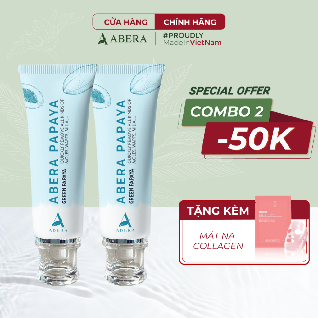 Tinh chất Đu Đủ Abera Papaya 7ml Xử Lý Mụn Cóc, Mụn Cơm, Mụn Thịt,... Chỉ Sau Vài Ngày Sử Dụng