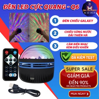 [SIÊU HOT] Đèn led cực quang Q6 chiếu sóng nước sao ngân hà, Đèn led Tiktok Galaxy cảm biến nhạc trang trí decor phòng