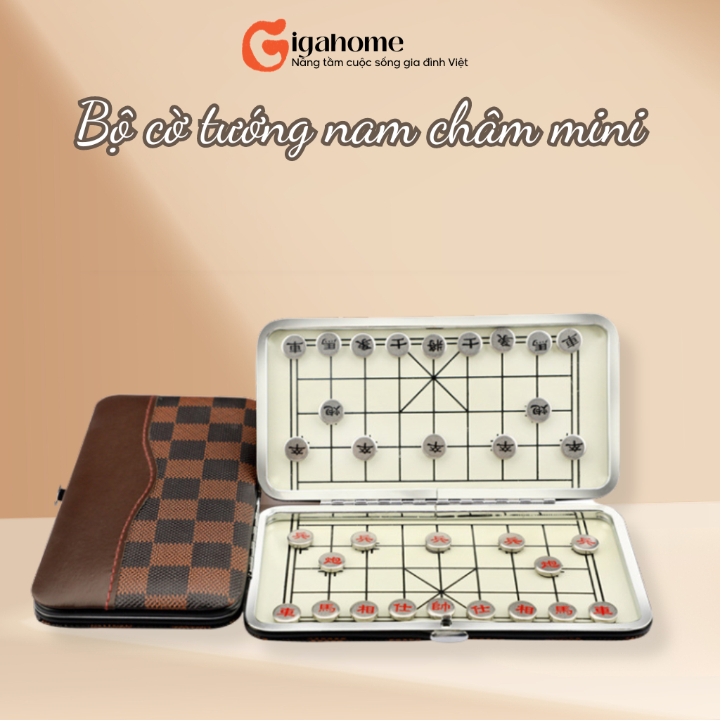 Bàn Cờ Tướng Nam Châm GIGAHOME Kèm Hộp Đựng, Gấp Gọn Dễ Dàng Đem Theo 5373