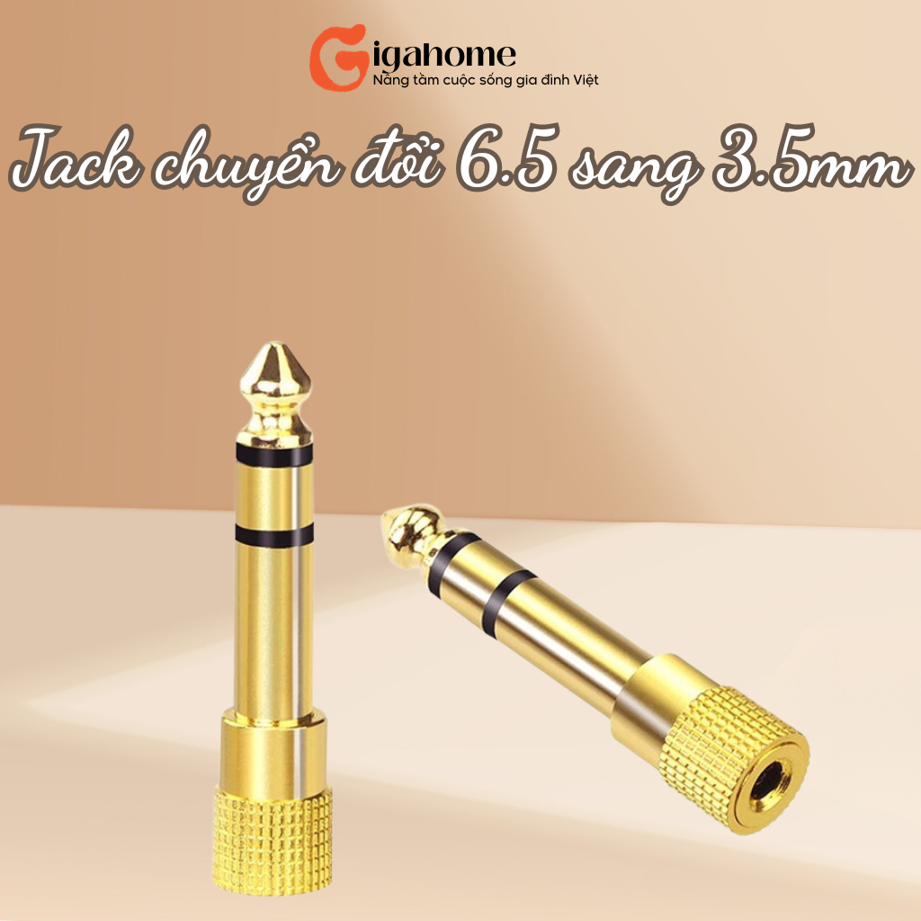 Đầu Jack Chuyển Đổi Tín Hiệu Âm Thanh 65mm Sang 3.5mm Cho Loa GIGAHOMEVN 5781