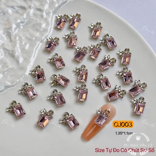 Phụ Kiện Charm Đá Khối Nơ Đính Móng Nail